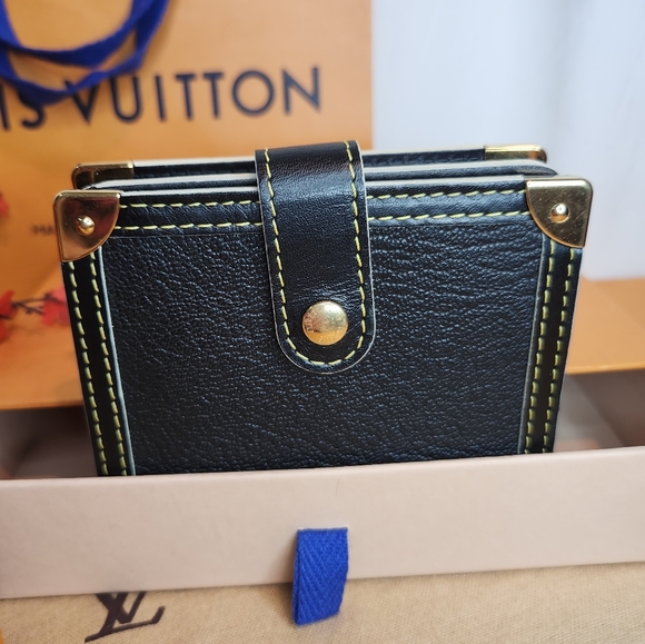 LOUIS VUITTON EUC SUHALI WALLET, In Noir/ Black MI1008 AUTHENTIC - Picture 15 of 16